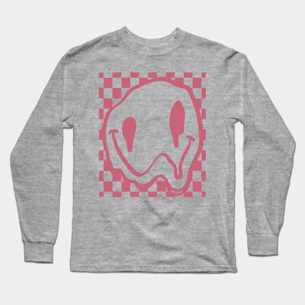 Melty Smile (Dusty Rose Version) Long Sleeve T-Shirt by Jan Grackle